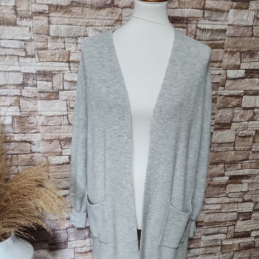 Loft Open Front Gray Sweater
